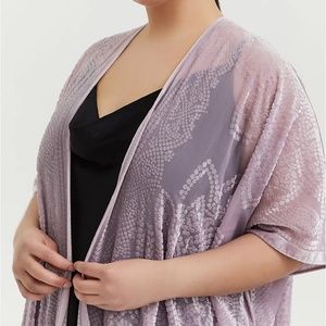 TORRID BURNOUT VELVET KIMONO